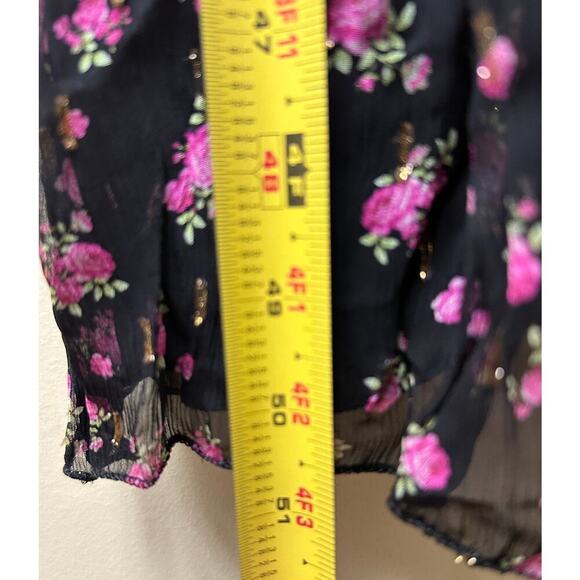 Shoshanna Black and Pink One-Shoulder Maxi Dress - Picture 11 of 13